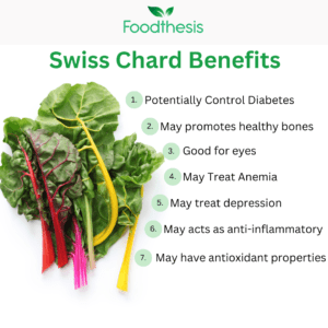 Swiss chard benefits infographics