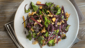 Sautéed beet leaves