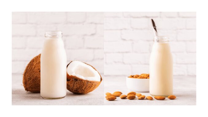 coconut milk vs. almond milk
